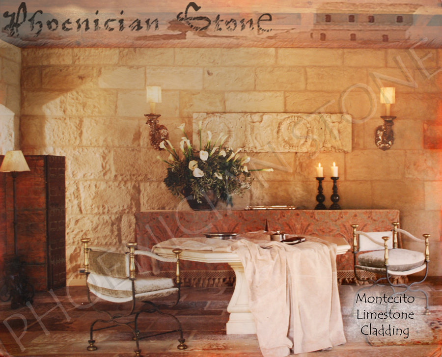 Montecito Stone Wall Cladding New milled & clefted Limestone